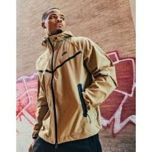 Nike Tech Windrunner Woven Full Zip Jacket Sz L Parachute Beige